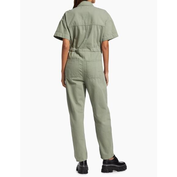 NWT We The Free Marci Jumpsuit in Washed Army Free People SIZE S. Denim Utility - Picture 11 of 11